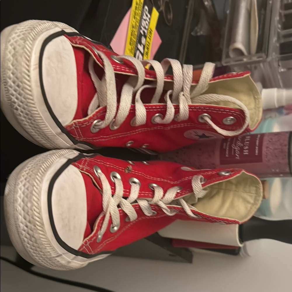 Converse Red High-Top Sneakers